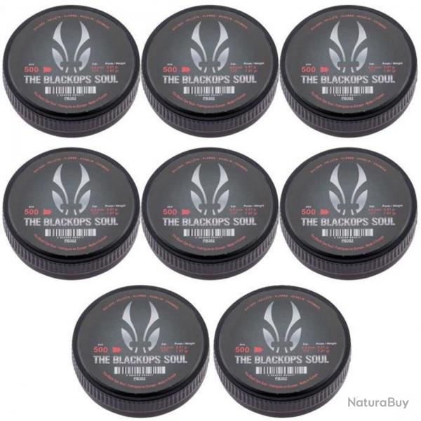 Boite de 500 Plombs 4.5 mm Black Ops Soul Tte pointue par 8