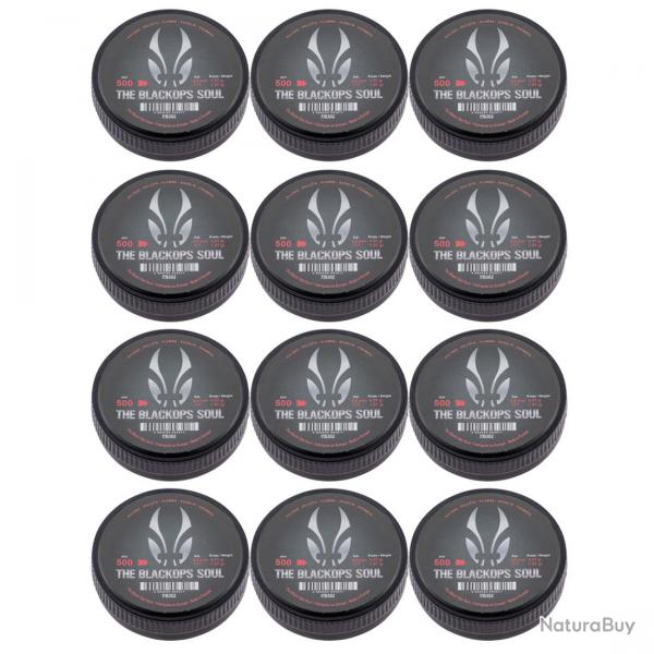 Boite de 500 Plombs 4.5 mm Black Ops Soul Tte pointue par 12