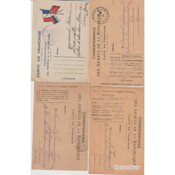 lot de 26 cartes correspondance militaire 1914-1918 (LOT A50)