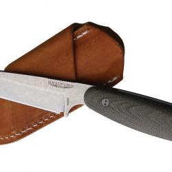 BRAD35T102 Couteau Bradford Knives Guardian 3.5 Tanto Acier N690 Manche Green Etui Cuir Made USA