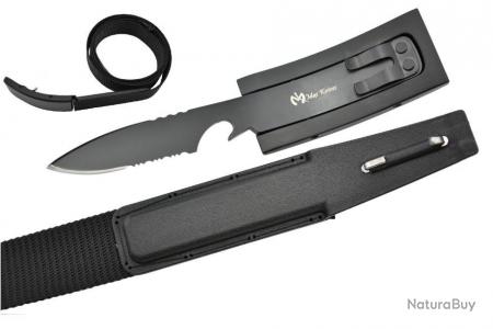 Couteau droit boucle ceinture noir - Couteaux tactiques et de combats  (6846306)