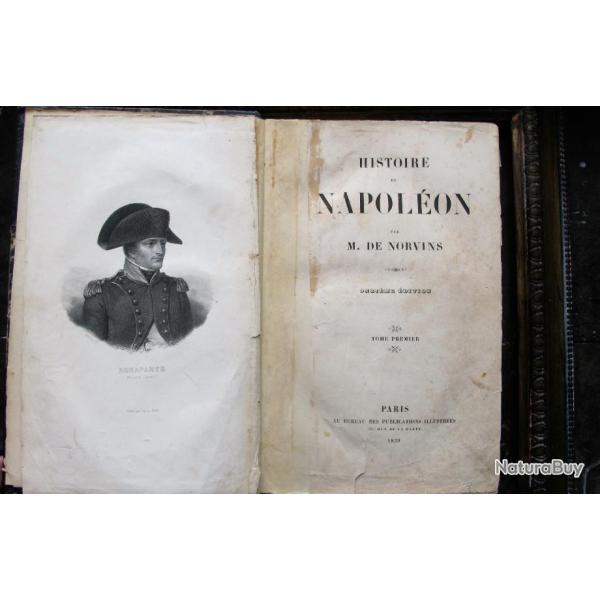 Histoire de Napolon 11me dition M de MORVINS 2 tomes imprims en Suisse