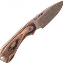 BRAD3FE115 Couteau Bradford Knives Guardian 3 G-Wood Manche Bois Acier N690 Etui CUir Made USA