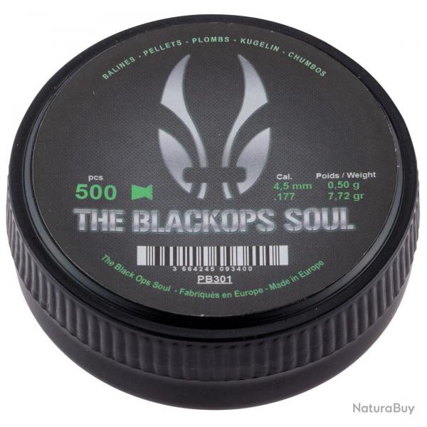 Boite de 500 Plombs 4.5 mm Black Ops Soul Tte Match Plate par 1