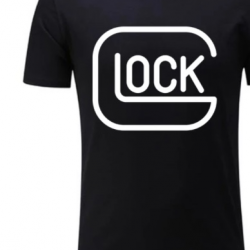 TEE shirt motif glock bleu