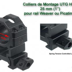 Colliers de montage UTG High  - 25 mm pour rail de 21 mm