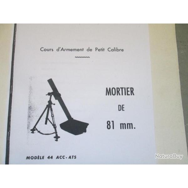 MANUEL SUR MORTIER DE 81 MM MODELE 44 ACC - ATS - NOTICE PDF