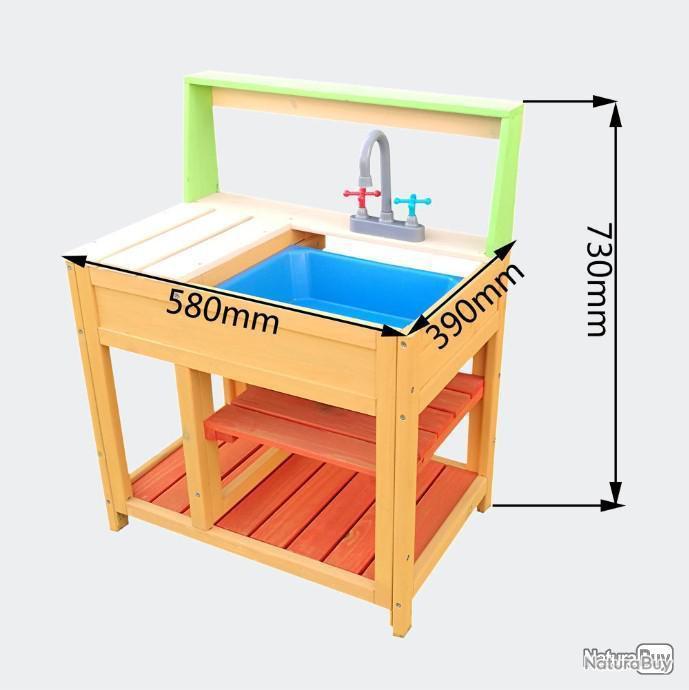Jouet Cuisine de jeu pour enfants, en bois, pour l cuisine jouet pour extérieur