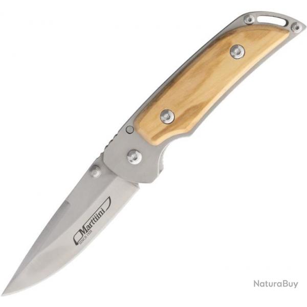 Couteau Pliant Linerlock Marttiini Made in Finland Manche en Bois D'Olivier MN91311107