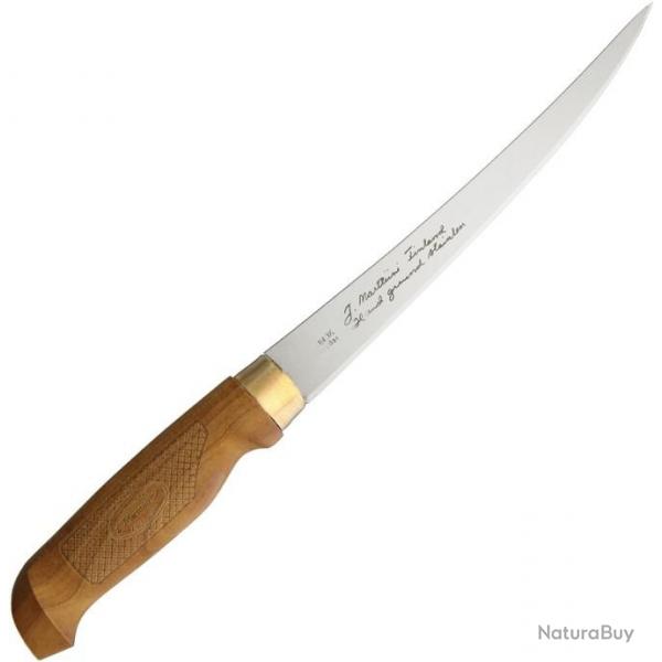 Couteau Filet Superflex MARTTIINI Made in Finland Manche en bouleau avec Etui en Cuir MN63001607