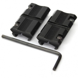 2 rails adaptateurs 11mm vers 20mm Weaver/Picatiny