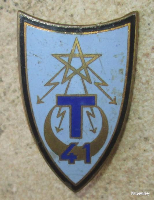 41° Régiment de Transmissions, émail, dos guilloché Insignes