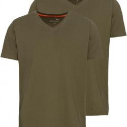 Pack de deux T-Shirts V-Neck (Couleur: Olive, Taille: L)