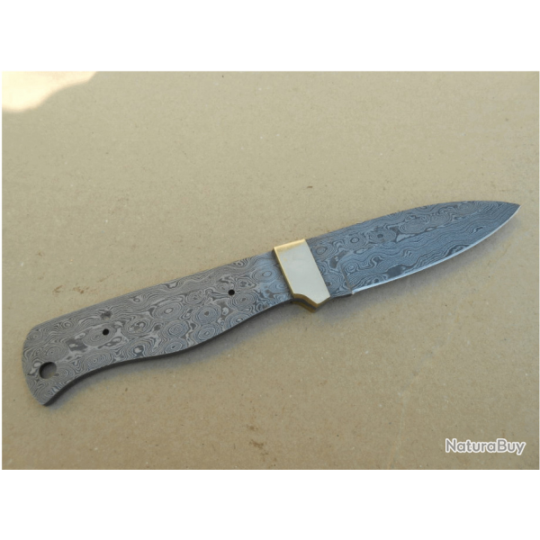 Lame A Customiser Bushcraft Damas 256 Couches Couteau de Chasse BL125D