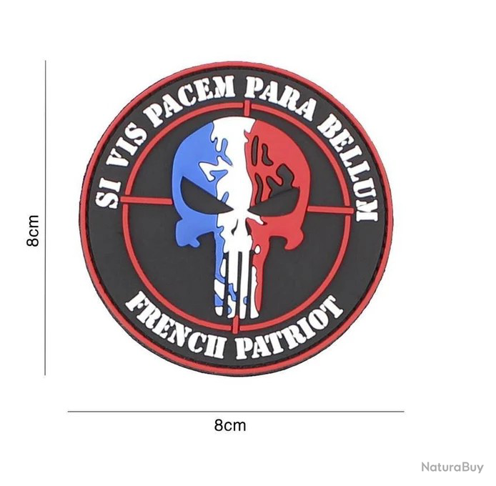 Patch 3d Pvc Punisher French Patriot Si Vis Pacem Para Bellum Ecussons Patch Airsoft