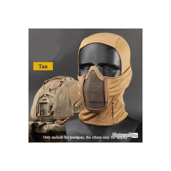 DEMI MASQUE protection militaire Airsoft Paintball masque SABLE - LIVRAISON GRATUITE !!