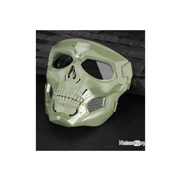 Masques de crne de Paintball TTE DE MORT VERT - LIVRAISON GRATUITE !!