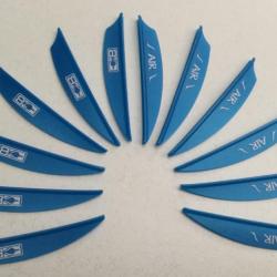 Lot de 12 Plumes Plastique (Vanes) Bohning Air 2 (5.08Cm) Compound Satin Bleu