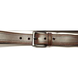 CEINTURON SPORTMAN CUIR marron foncé  en 40mm de large (fabrication artisanale française)