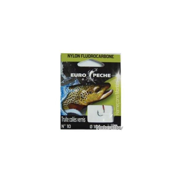 HAMECONS MONTES FLUOROCARBONE TRUITE COLLES VERNIS  TAILLE12    0.14MM