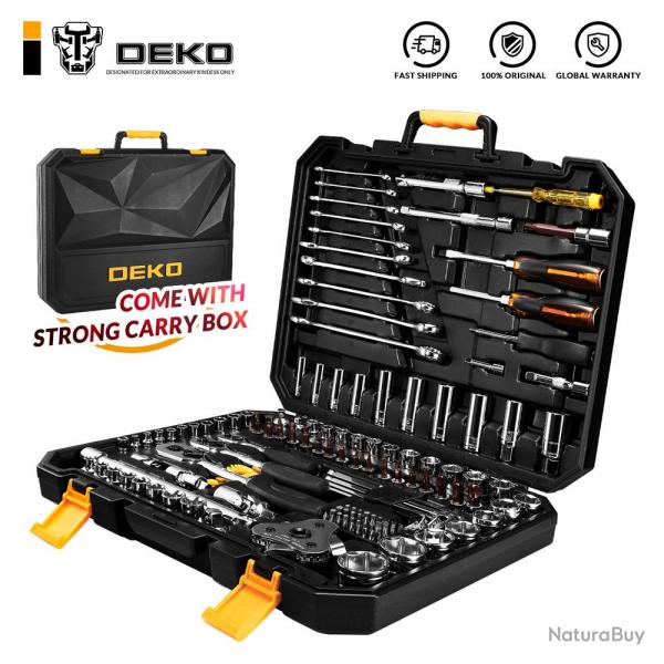 Boite a Outils Qualite Pro en Malette pour la Maison Voiture Bricolage, Modele: KIT 140PCS