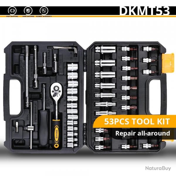 Boite a Outils Qualite Pro en Malette pour la Maison Voiture Bricolage, Modele: KIT 53PCS