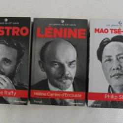 Lot 3 ouvrages Lénine, Mao, Castro