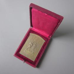 WW1 France - Rare plaque en bronze mission Berthelot