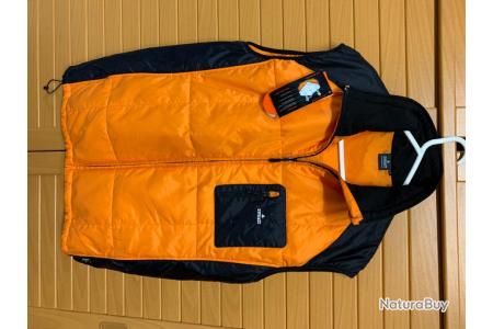 doudoune sans manche orange fluo