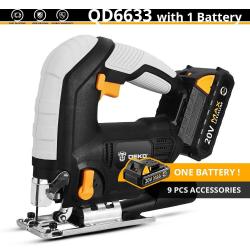 Scie Sauteuse Pro 1050W Guidage Laser LED, Modele: QD6633 1 Batterie