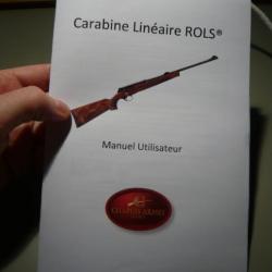 manuel mode d'emploi pour carabine Lin&eacute;aire ROLS CHAPUIS ARMES