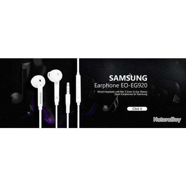 Samsung Ecouteurs EHS64 Tlcommande Microphone Intgr 3.5mm in-ear filaire