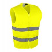 Gilet haute visibilite liseré fermeture autoagrippante orange jaune