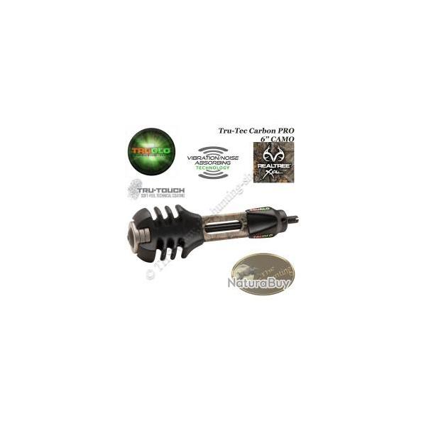 TRUGLO TRU-TEC Carbon PRO Stabilisateur d'arc de chasse anti vibrations et anti bruit Realtree Xtra 