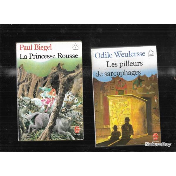 poche jeunesse lot de 5 livres voir scan , le roman de marie, petit arbre, les pilleurs de sarcophag