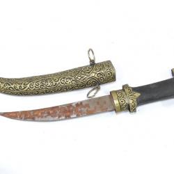 Couteau marocain / Afrique du nord manche bois. Maroc. Dague Afrique du Nord collection déco dague