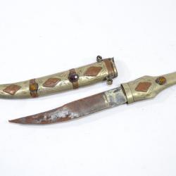 Couteau marocain Afrique du nord Maroc Dague Afrique du Nord collection Arabe Maghreb incrustations