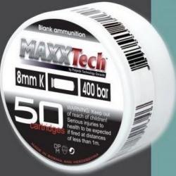 Boite de 50 Balles à blanc 8mm K MaxxTech pour Pistolets