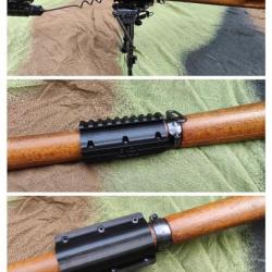 Rails picatinny 20 mm long pour fusil Schmidt Rubin