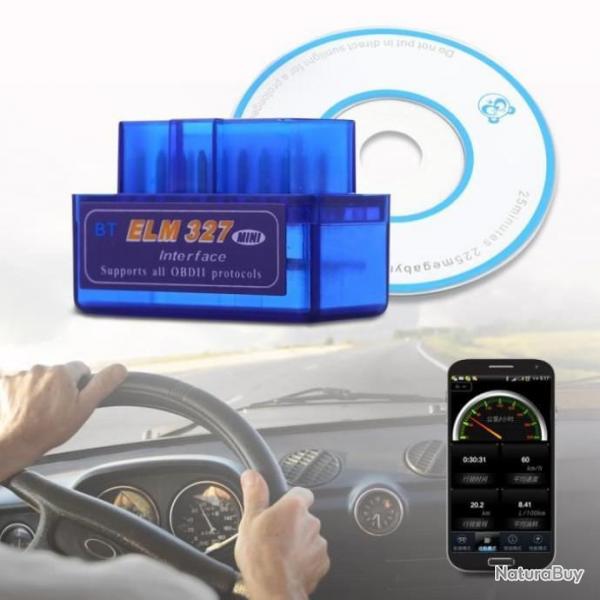 Mini ELM327 Bluetooth V2.1 Pour Android OBD 2 Interface Scanner NEUF