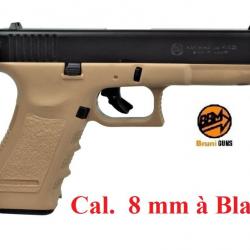 Pistolet Gap Bicolor Sable 8 mm , réplique du Glock 17