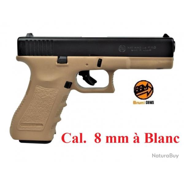 Pistolet Gap Bicolor Sable 8 mm , rplique du Glock 17