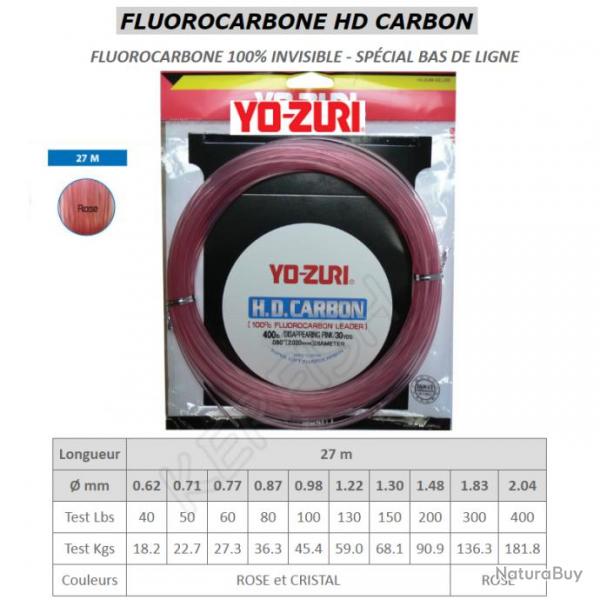 FLUOROCARBONE HD CARBON YO-ZURI Rose 18.2/40
