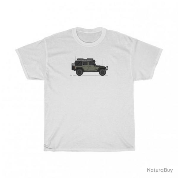 Outpost Jeep Wrangler Serie one T Shirt Blanc