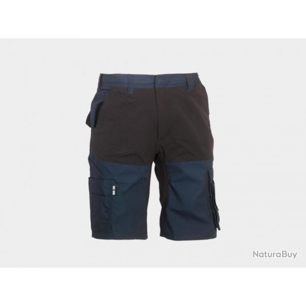 Bermuda stretch 4 directions multi-poches HEROCK Hespar 40 Noir / Bleu marine