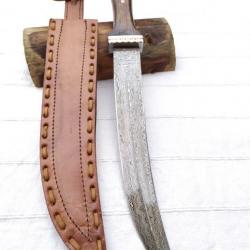 Épée courte koumaya en palissandre Lame DAMAS 512 couche avec Etui en Cuir