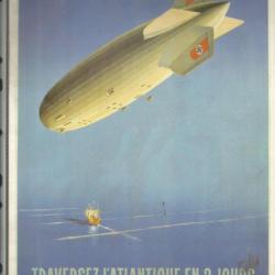 Affiche zeppelin hindenburg .lz129. dirigeable.bientot épuisée