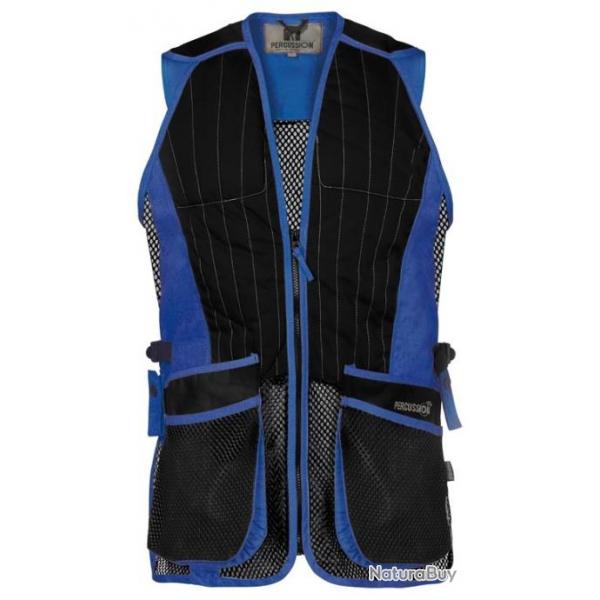 Gilet de tir ball-trap noir/bleu EVO PERCUSSION-S