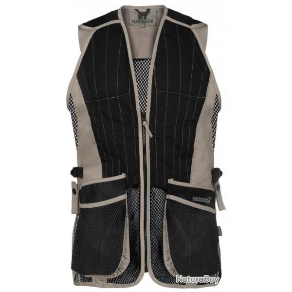 Gilet de tir ball trap noir beige EVO PERCUSSION