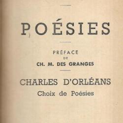 poésies françois villon , charles d'orléans choix de poésies